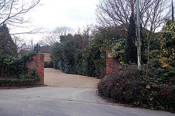 The site of Bunyan's Cottage February 2012